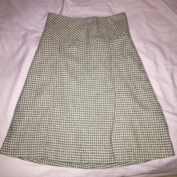 Wool blend houndstooth skirt - Picture 1 of 8